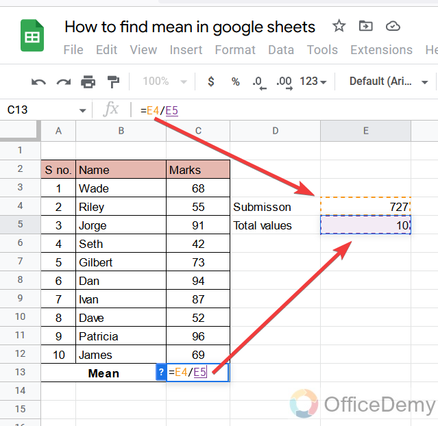 How to find mean in google sheets 6