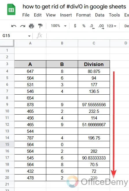 How to hide #div0 in google sheets 13