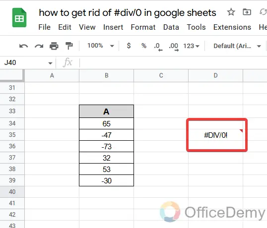 How to hide #div0 in google sheets 21