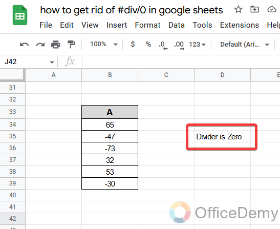 How to hide #div0 in google sheets 25