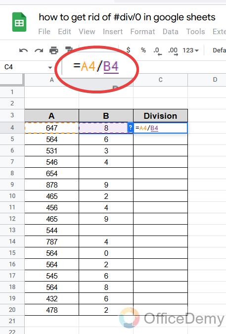 How to hide #div0 in google sheets 3