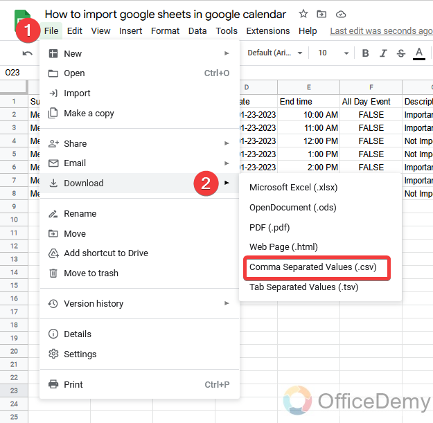 How to import google sheets in google calendar 11