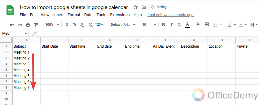 How to import google sheets in google calendar 3