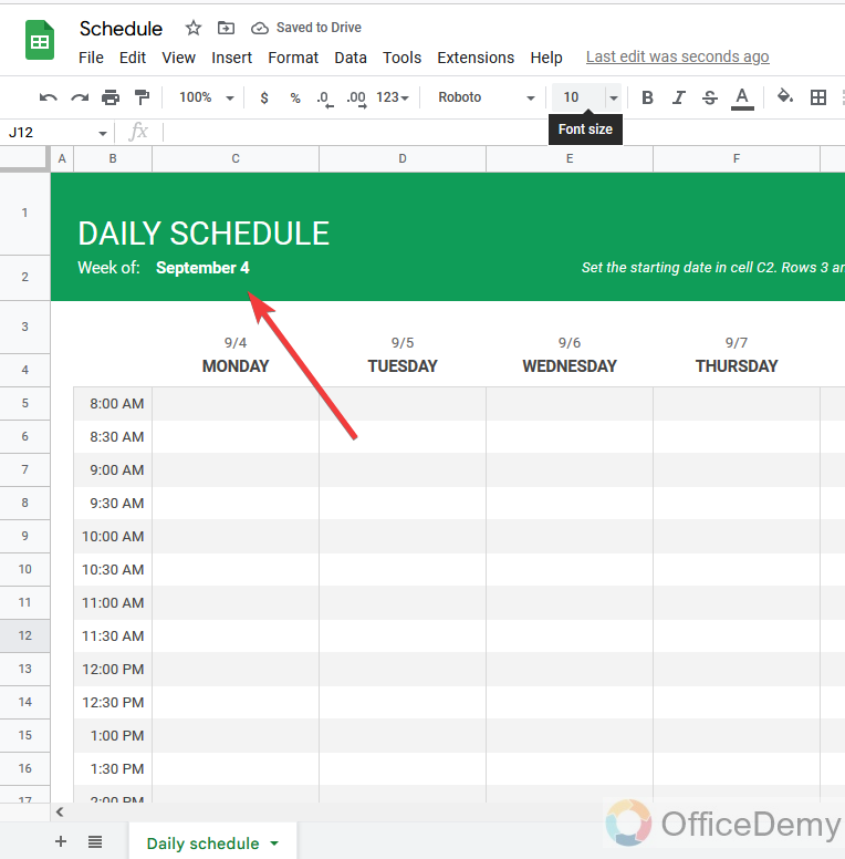 How to make schedule in google sheet 5