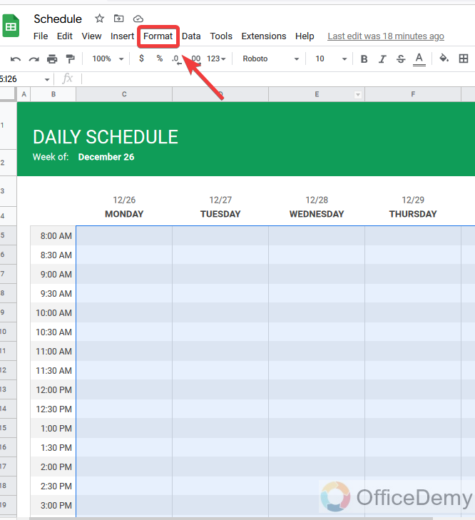 How to make schedule in google sheet 9