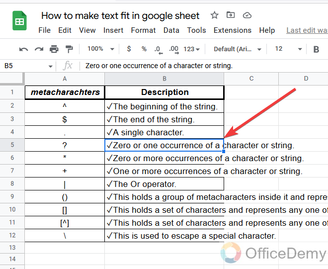 How to make text fit in google sheet 2