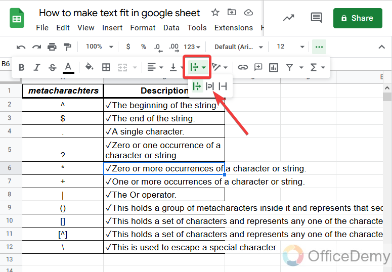How to make text fit in google sheet 7