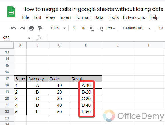 How to merge cells in google sheets without losing data 12