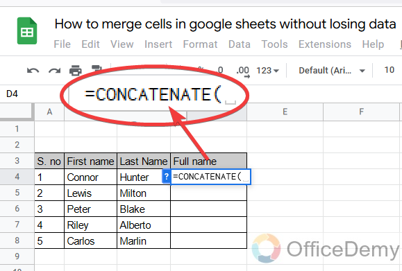 How to merge cells in google sheets without losing data 14