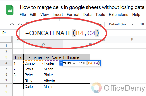 How to merge cells in google sheets without losing data 15