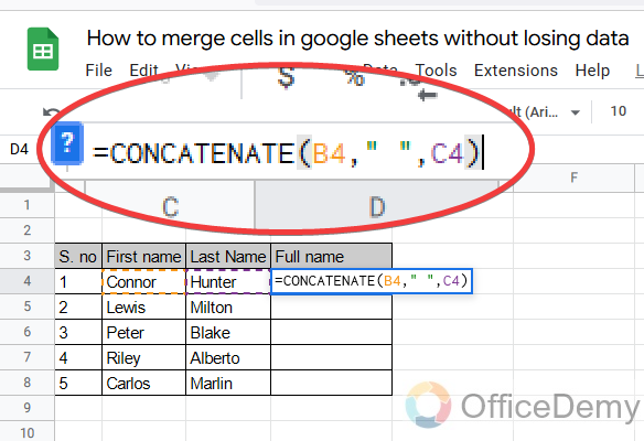 How to merge cells in google sheets without losing data 17