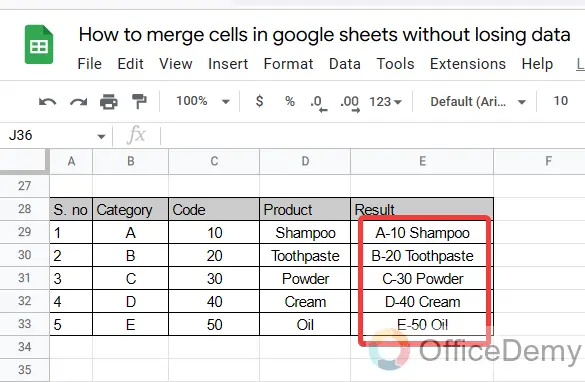 How to merge cells in google sheets without losing data 23