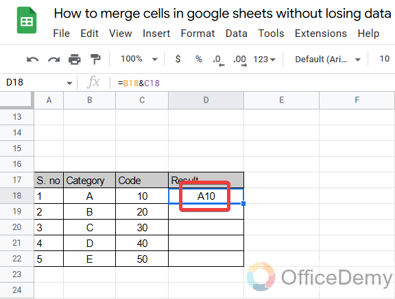 How to merge cells in google sheets without losing data 5