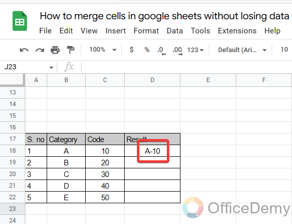 How to merge cells in google sheets without losing data 9