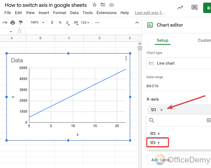 How to switch axis in google sheets 10