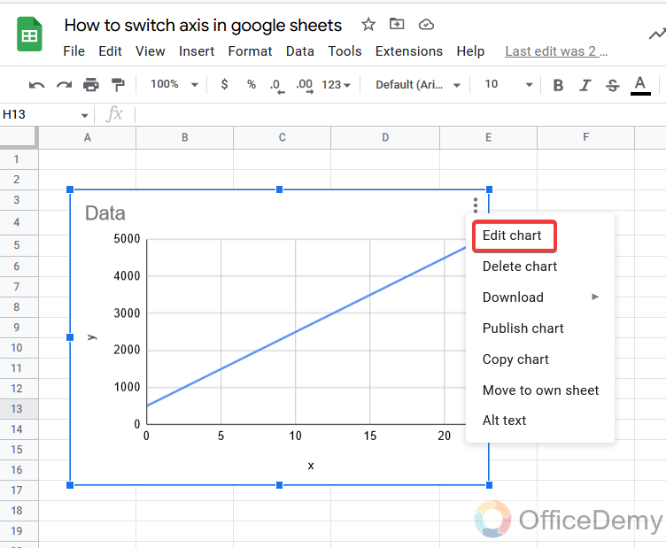 How to switch axis in google sheets 15