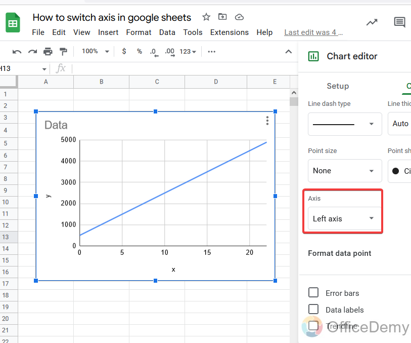 How to switch axis in google sheets 17