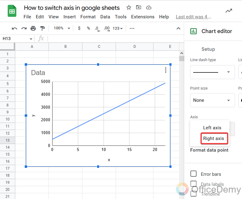 How to switch axis in google sheets 18