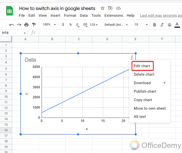 How to switch axis in google sheets 7