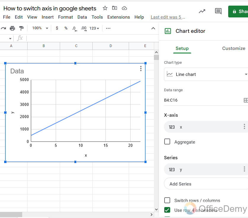 How to switch axis in google sheets 8