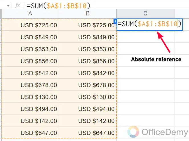 What Does $ Mean in Google Sheets 10
