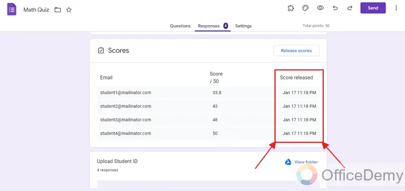 how to release score in google form 22