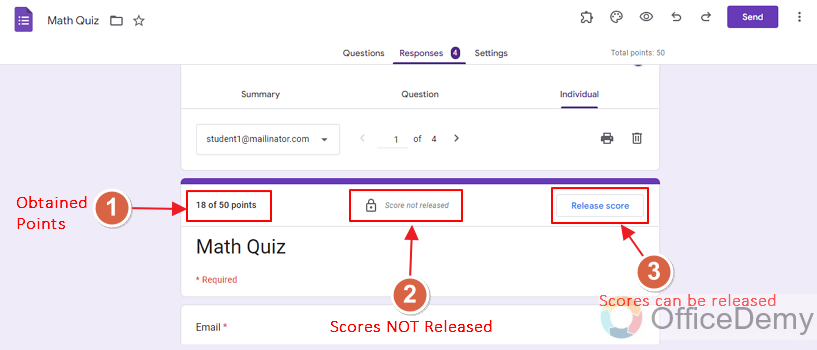 how to release score in google form 6