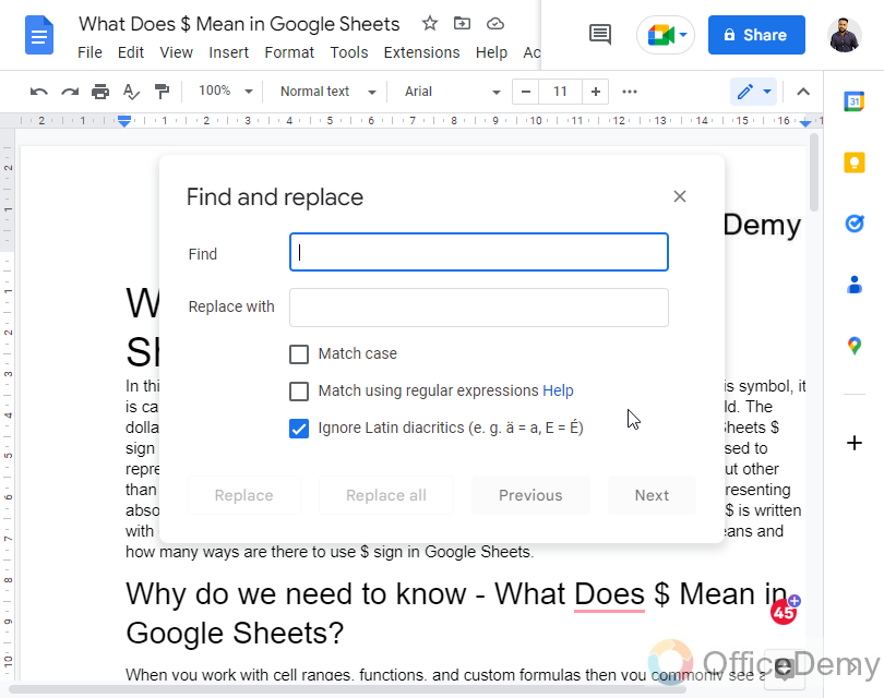 How to Select All Periods in Google Docs 2