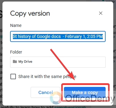 How to hide edit history on Google docs 18