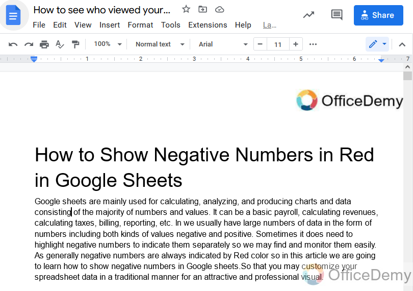 How to see who viewed your google doc 1