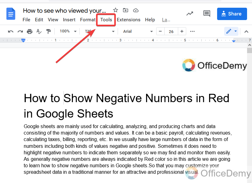 How to see who viewed your google doc 2