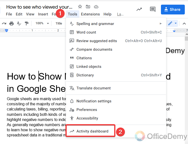 How to see who viewed your google doc 3