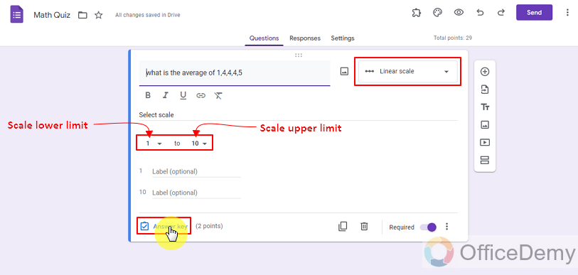 how to add correct answer to google Form 16