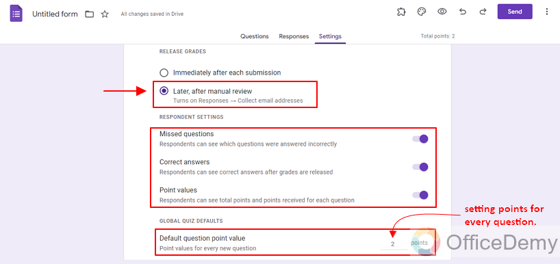 how to add correct answer to google Form 5