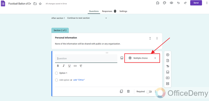 how to add section in google form 11