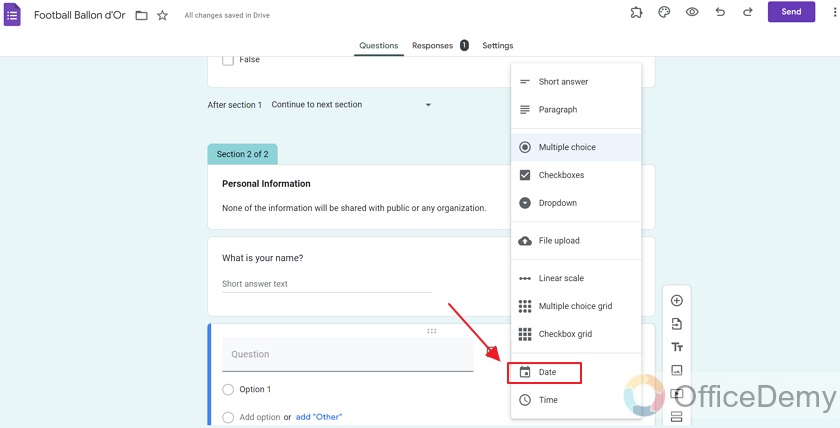 how to add section in google form 15