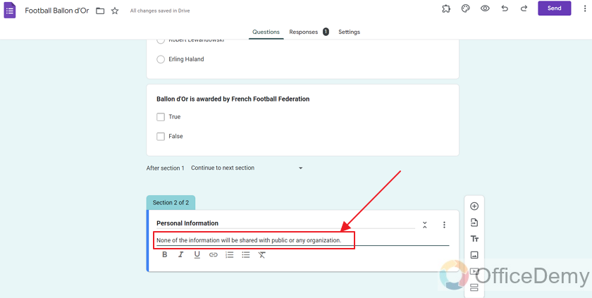 how to add section in google form 9