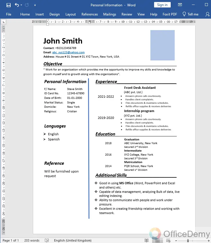 How To Make Resume In Microsoft Word 16