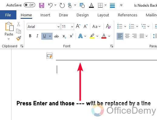 How to Add a Line in Microsoft Word 8