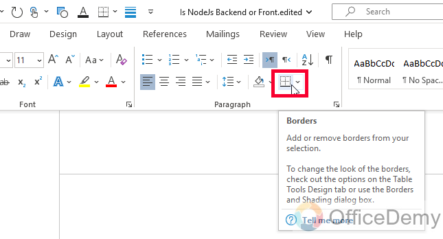 How to Add a Line in Microsoft Word 3