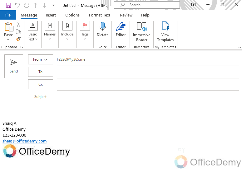 How to Add a Signature on Outlook 17