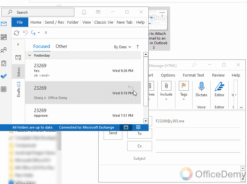 How to Attach an Email to an Email in Outlook 4