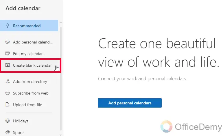 How to Create a New Calendar in Outlook 12