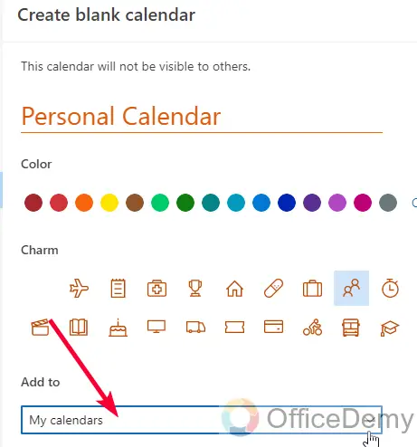 How to Create a New Calendar in Outlook 16