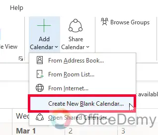 How to Create a New Calendar in Outlook 4