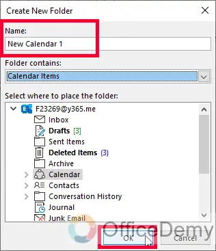 How to Create a New Calendar in Outlook 5