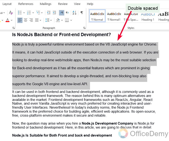 How to Double Space in Microsoft Word 8