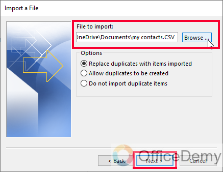 How to Import Contacts to Outlook 7