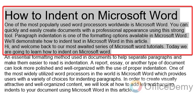 How to Indent on Microsoft Word 3