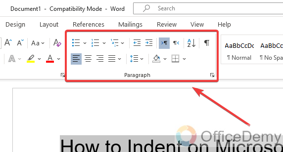 How to Indent on Microsoft Word 5